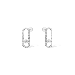 Messika Move Uno Pavé-set White Gold Diamond Earrings