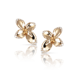 Pasquale Bruni Giardini Segreti Small Flower Rose Gold Earrings