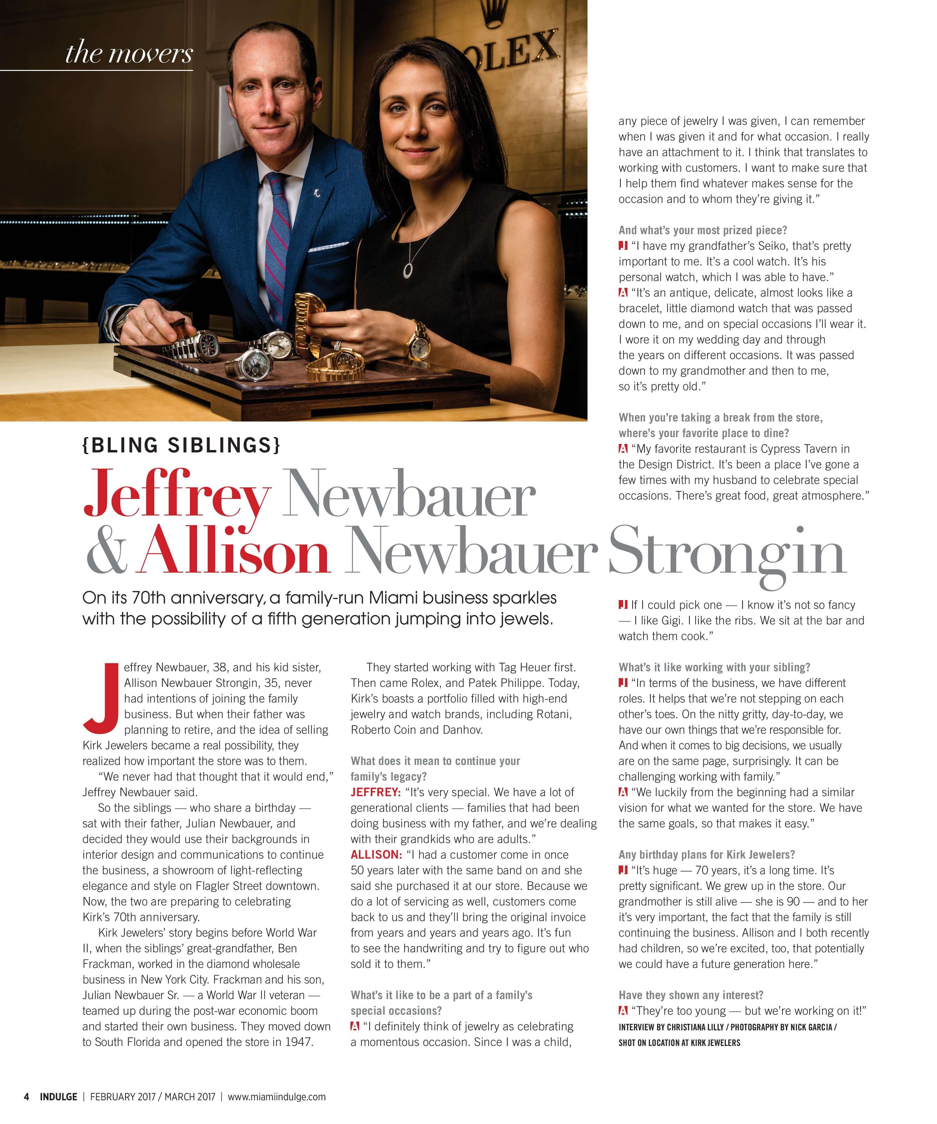 INDULGE MAGAZIN – THE MOVERS