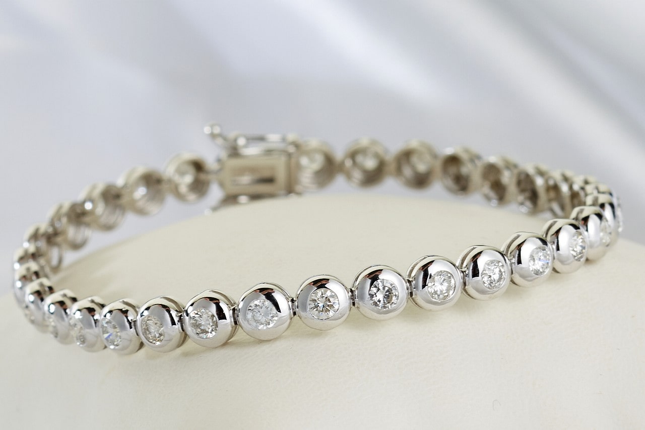 A beautiful diamond studded bracelet.