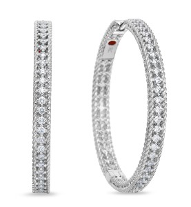 Eternity diamond hoop earrings in the Symphony collection