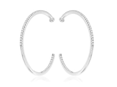 A pair of diamond hoop earrings from our signature collection.