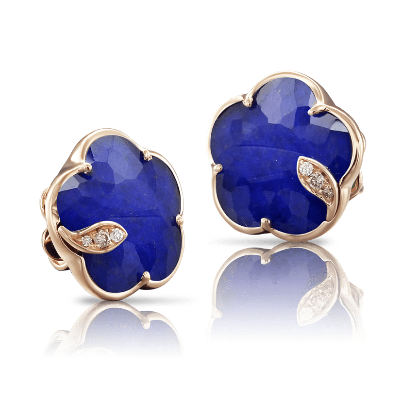 A pair of lapis lazuli floral stud earrings from Pasquali Bruni.