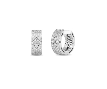 Roberto Coin 18k Gold Love In Verona Pave Diamond Small Hoop Earrings