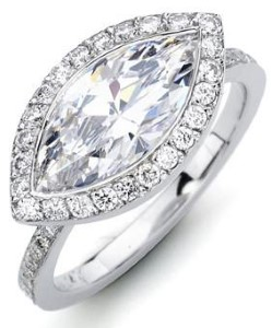 Kirk Signature Marquise Cut Engagement Ring