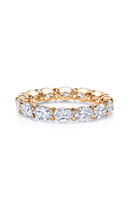 Kirk Bridal Oval Horizontal Buttercup Eternity Wedding Band F129 18K ROSE