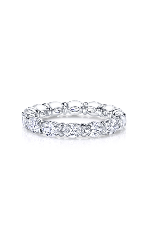Kirk Bridal Oval Horizontal Buttercup Eternity Wedding Band F129 18K WHITE