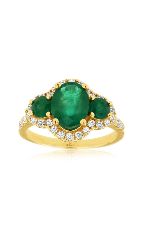 Kirk Signature Emerald Halo Ring