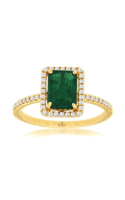 Kirk Signature Emerald Halo Ring