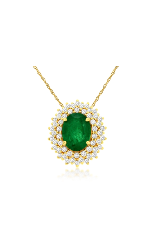 Kirk Signature Diamond and Emerald Necklace