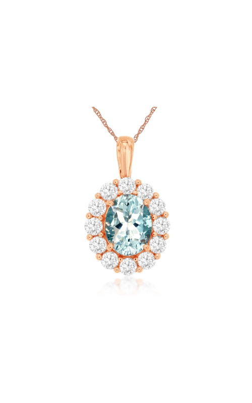 Kirk Signature Diamond and Aquamarine Necklace