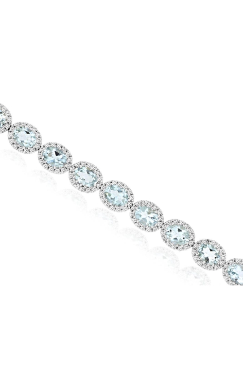 KirkSIGNATURE Aquamarine Diamnd Halo Bracelet