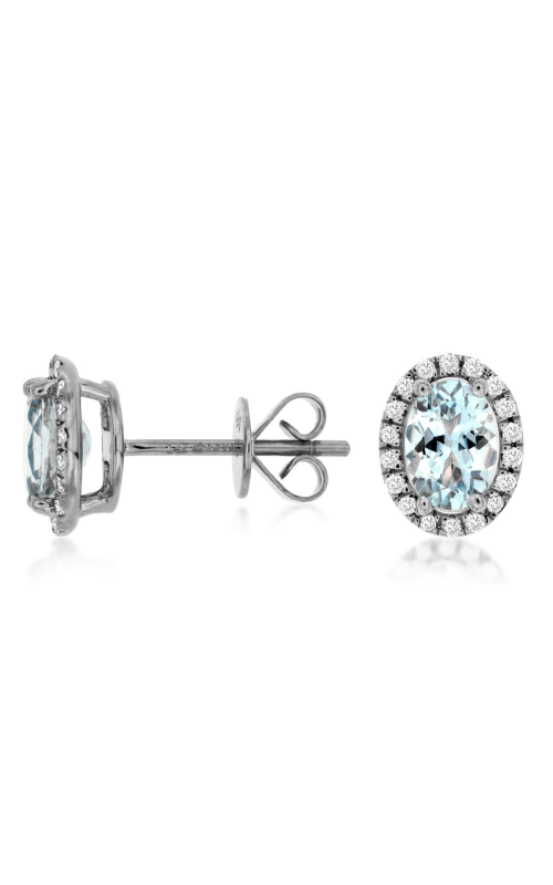 Kirk Signature Aquamarine Halo Studs WC8645Q