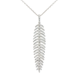 KirkSIGNATURE Diamond Feather Necklace
