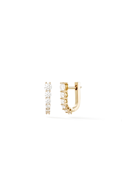 Aria U Huggie Hoop in Yellow Gold
