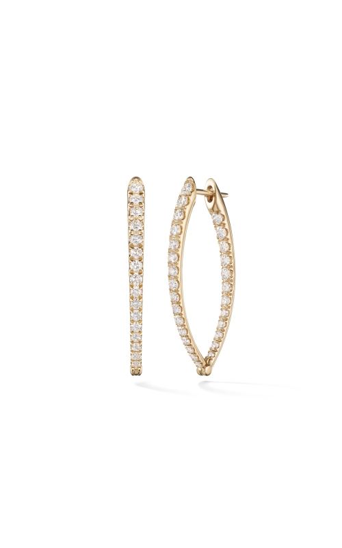 Medium Cristina Earring in Yellow Gold with Diamonds
