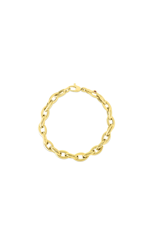 Roberto Coin Flat Almond Ring Bracelet in 18k Yellow Gold