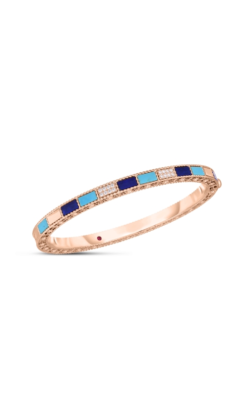 Roberto Coin Turquoise and Lapis Mosaic Bangle