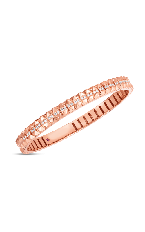 Roberto Coin 18k Gold Obelisco Diamond Hinged Petite Bangle