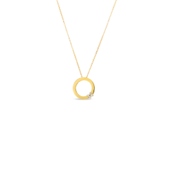 Roberto Coin 18k Gold Love In Verona Circle Of Life Diamond Flower Necklace