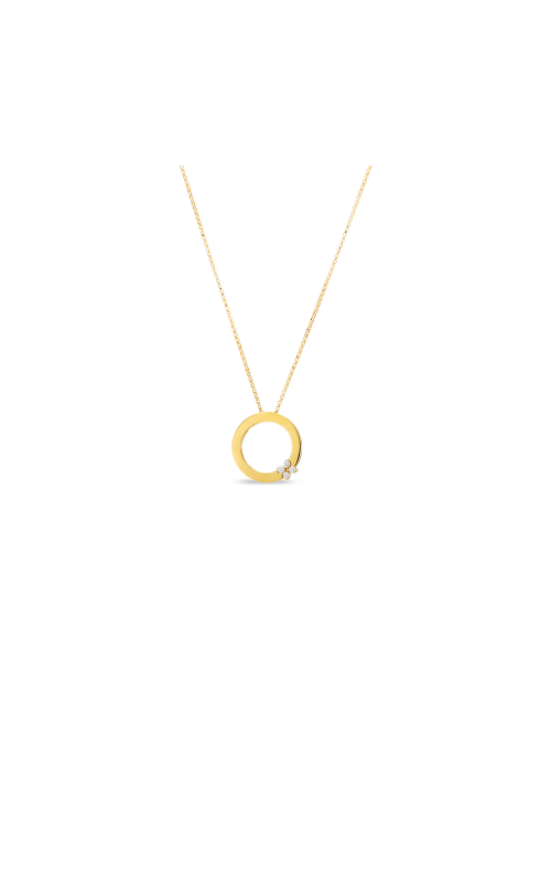Roberto Coin 18k Gold Love In Verona Circle Of Life Diamond Flower Necklace