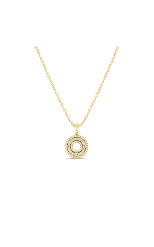 Roberto Coin 18k Yellow Gold Siena Medium Diamond Circle Necklace