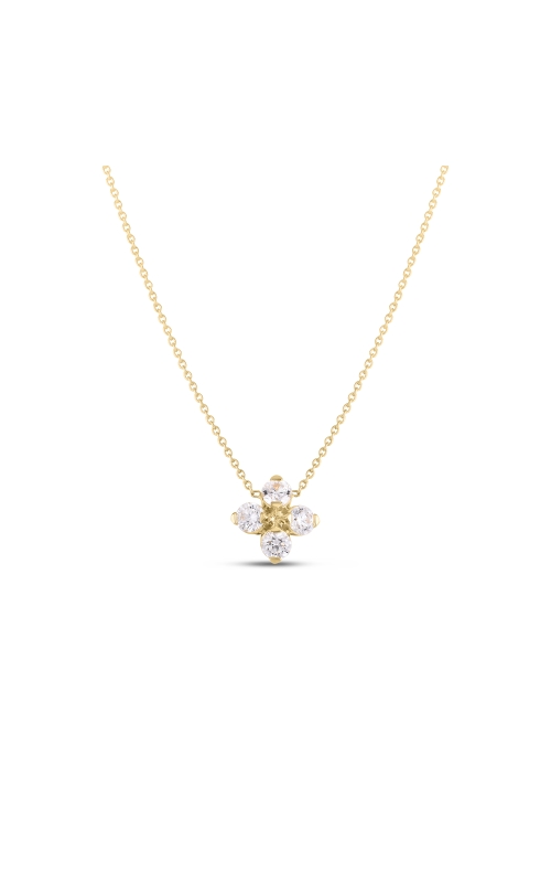 Roberto Coin Lover in Verona Necklace in 18k Yellow Gold with Diamonds.