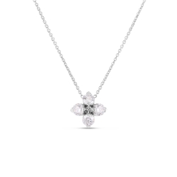 Roberto Coin Lover in Verona Necklace in 18k White Gold with Diamonds.
