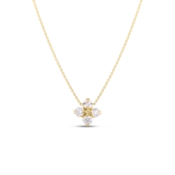 Roberto Coin Lover in Verona Necklace in 18k Yellow Gold with Diamonds.