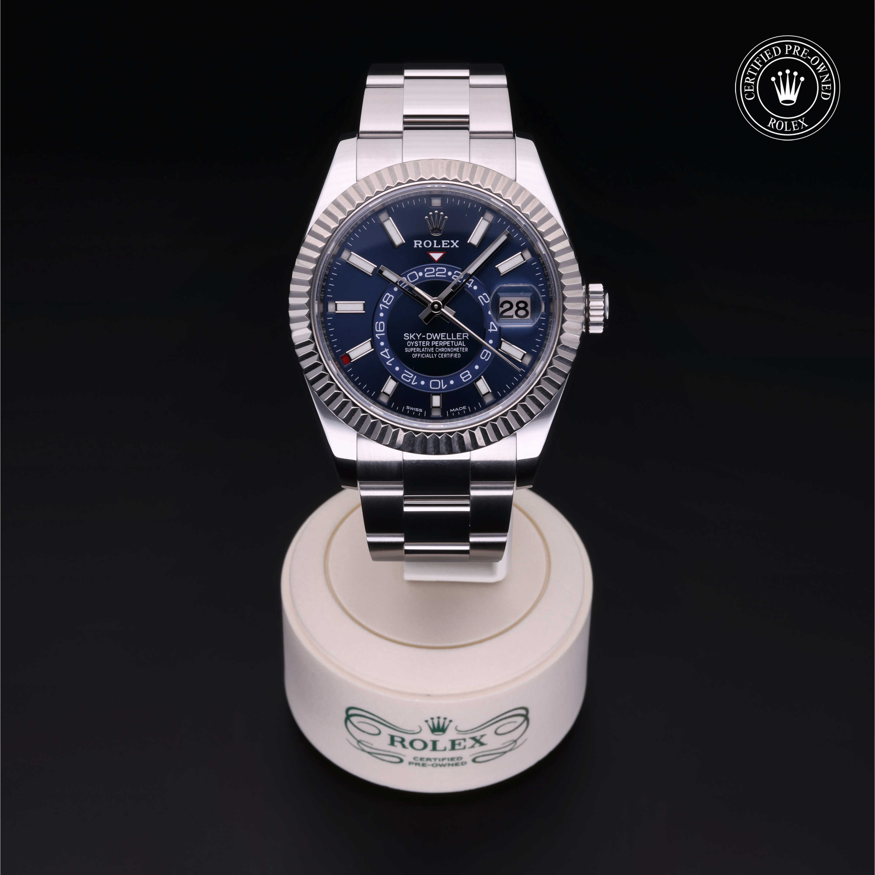 Rolex Sky-Dweller in Rolesor 18 Carat White M326934-0003 at Kirk Jewelers