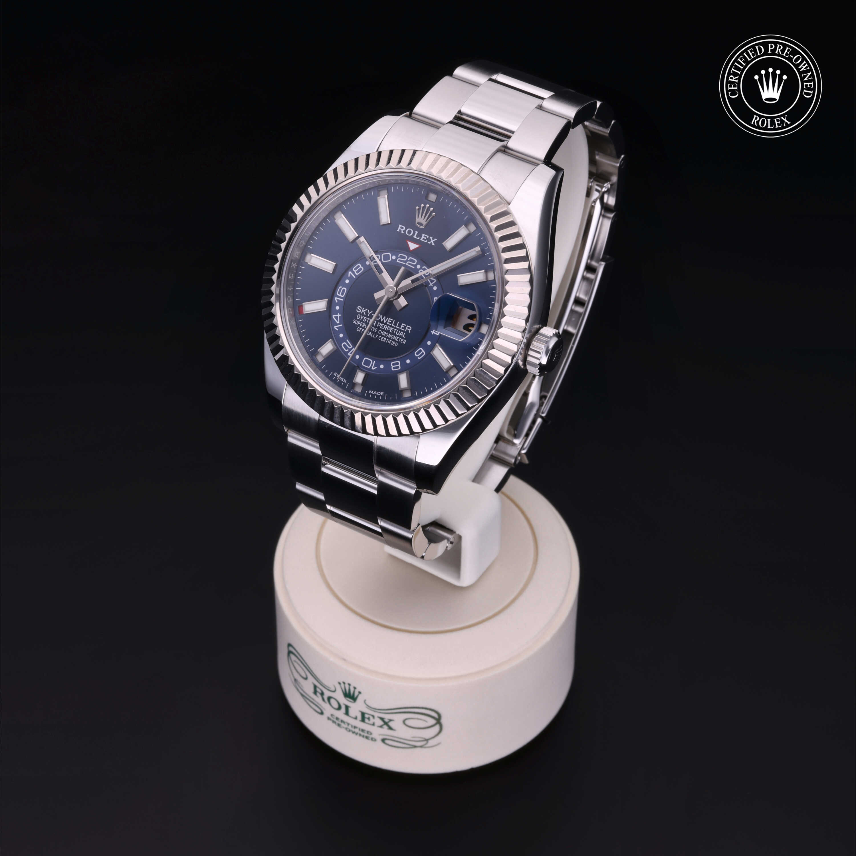 Rolex Sky-Dweller in Rolesor 18 Carat White M326934-0003 at Kirk Jewelers