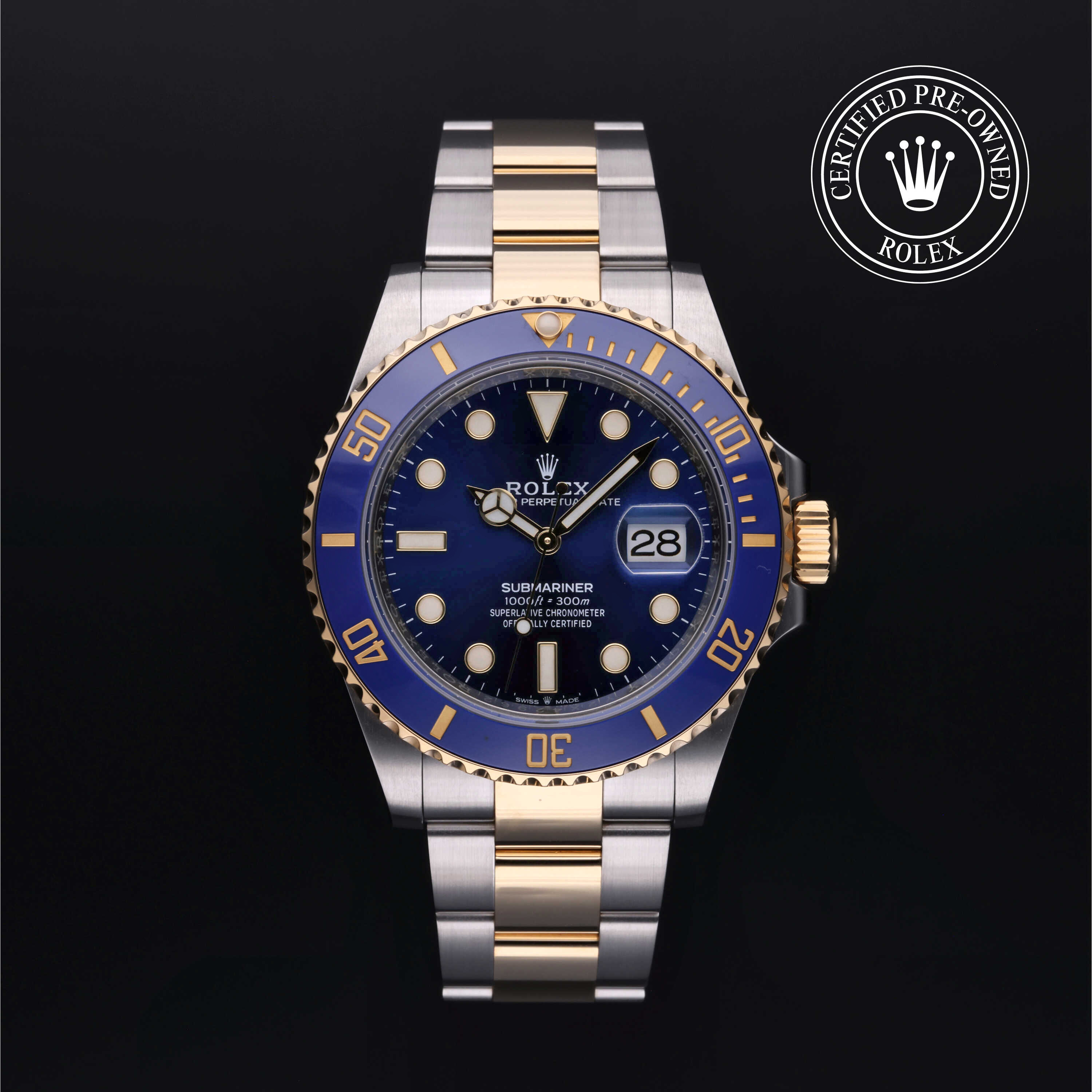 Rolex Submariner in Rolesor 18 Carat Yellow M126613LB-0002 at Kirk Jewelers