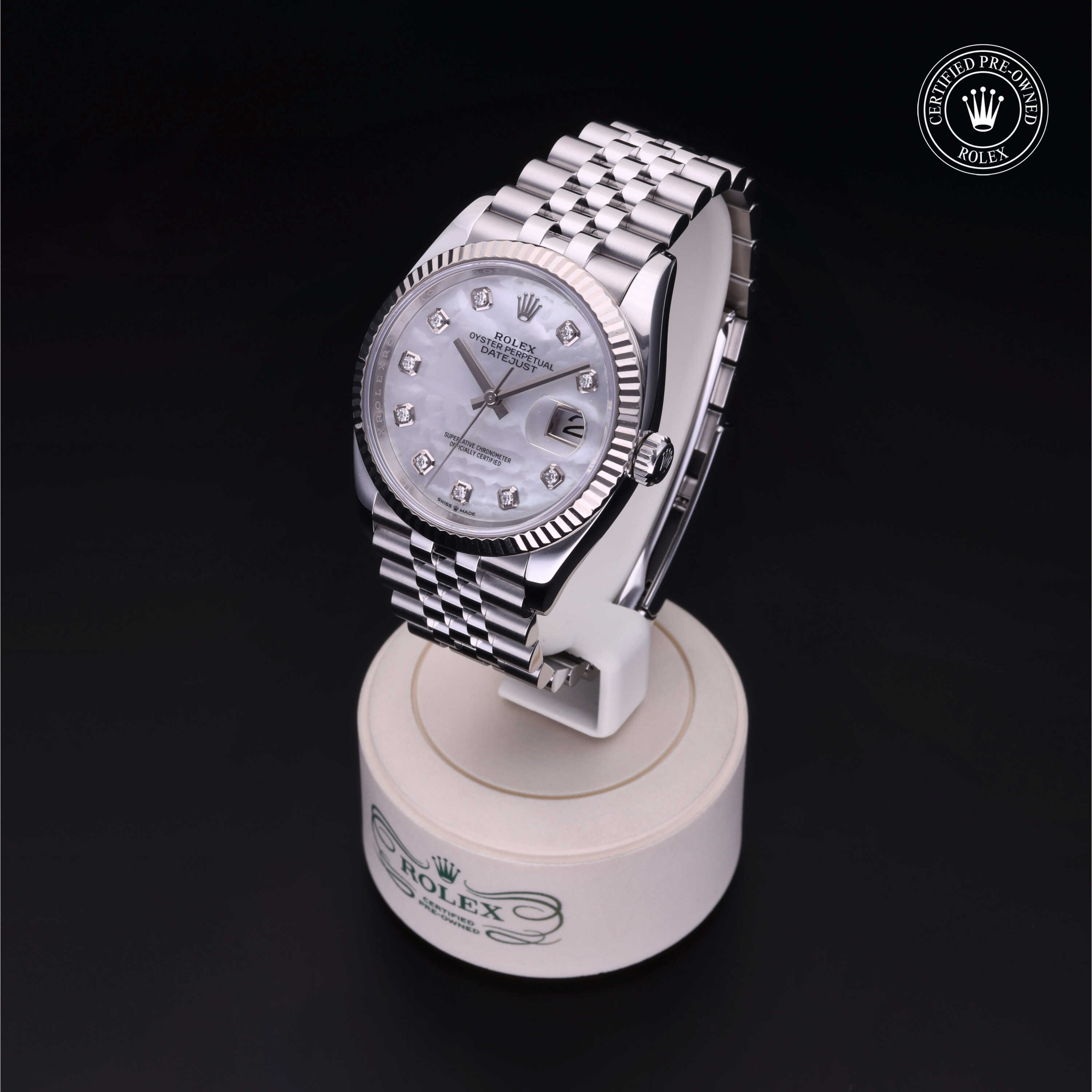 Rolex Datejust in Rolesor 18 Carat White M126234-0019 at Kirk Jewelers
