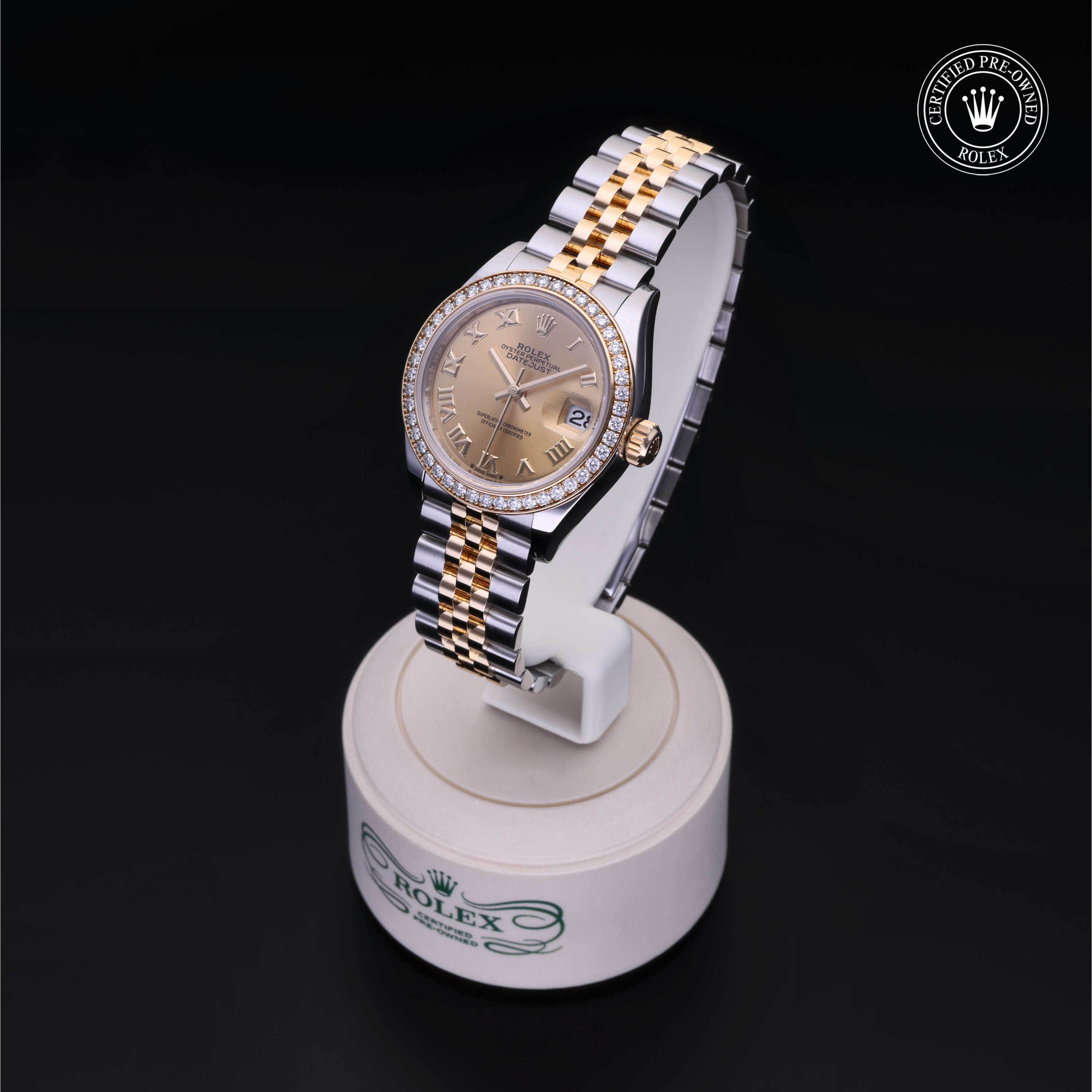 Rolex Lady-Datejust in Rolesor 18 Carat Yellow M279383RBR-0009 at Kirk Jewelers