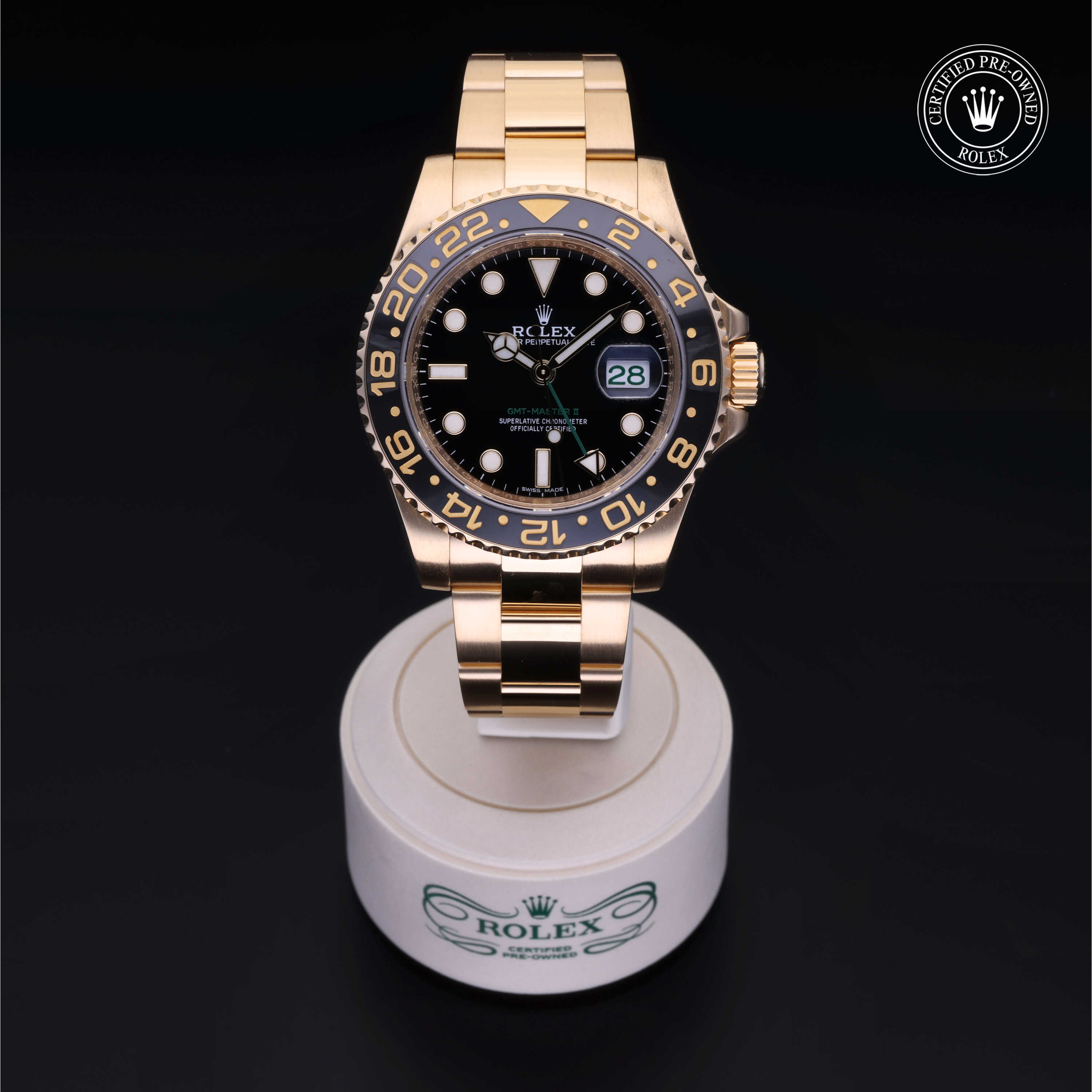 Rolex GMT-Master II in Gold 18 Carat Yellow M116718LN-0001 at Kirk Jewelers