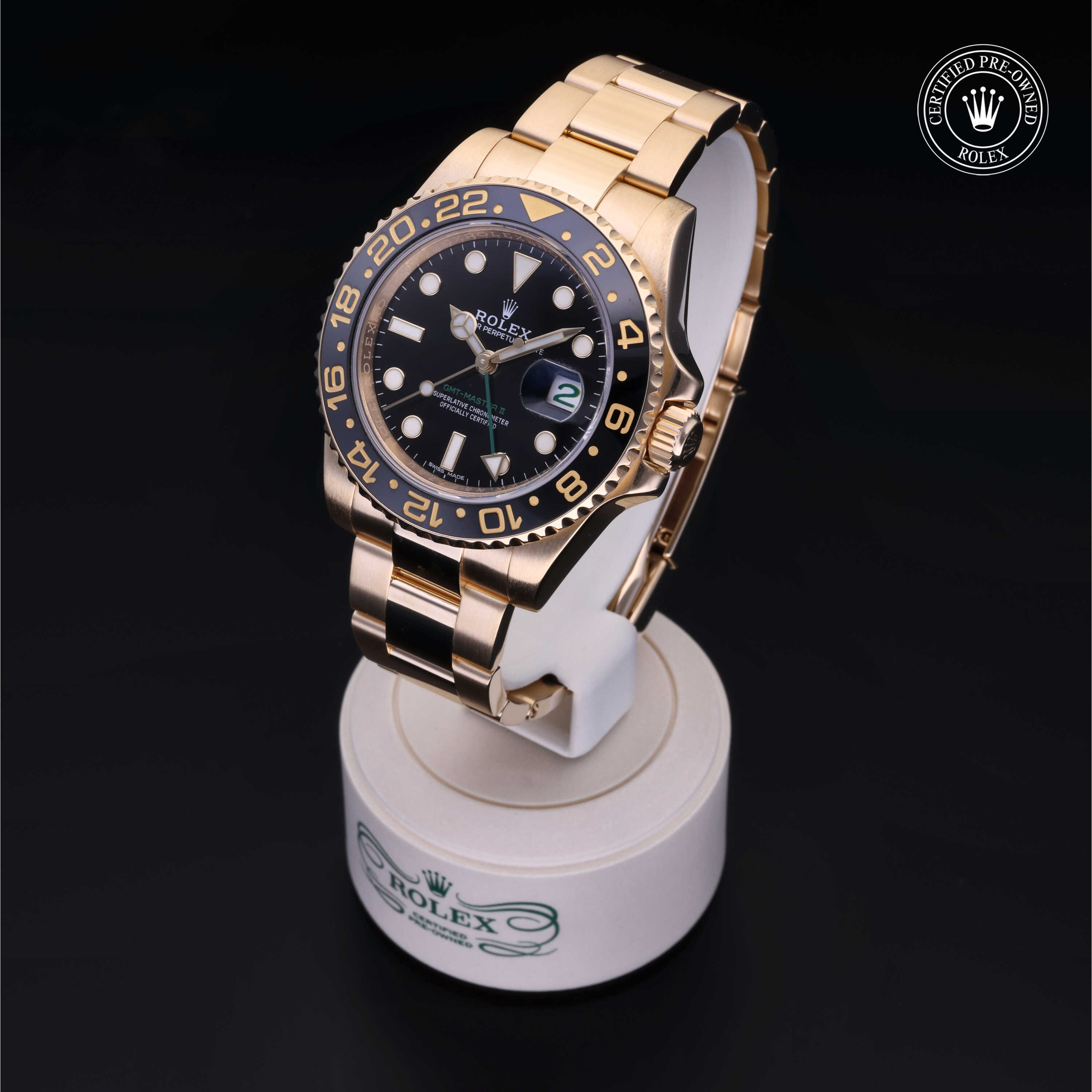 Rolex GMT-Master II in Gold 18 Carat Yellow M116718LN-0001 at Kirk Jewelers