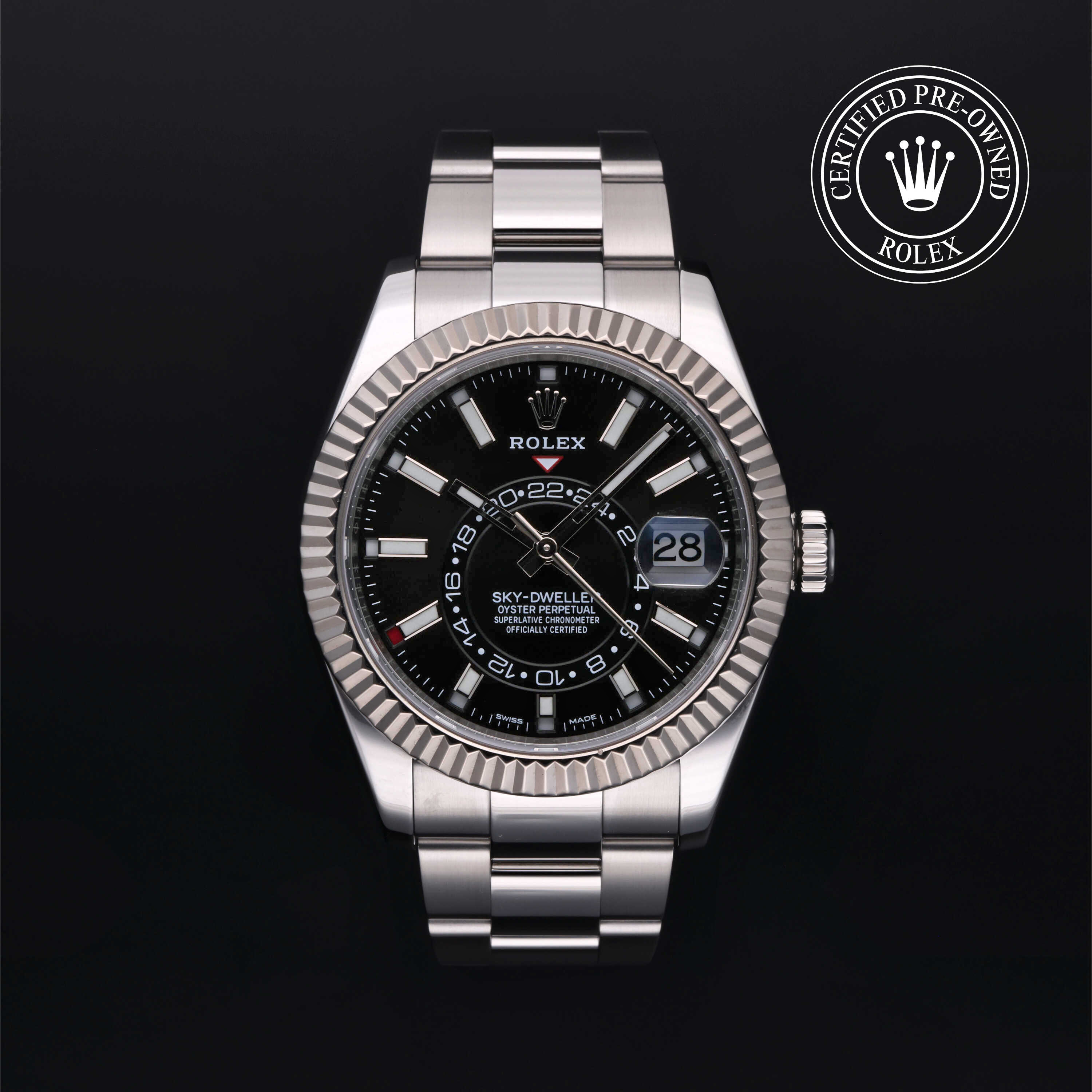Rolex Sky-Dweller in Rolesor 18 Carat White M326934-0005 at Kirk Jewelers