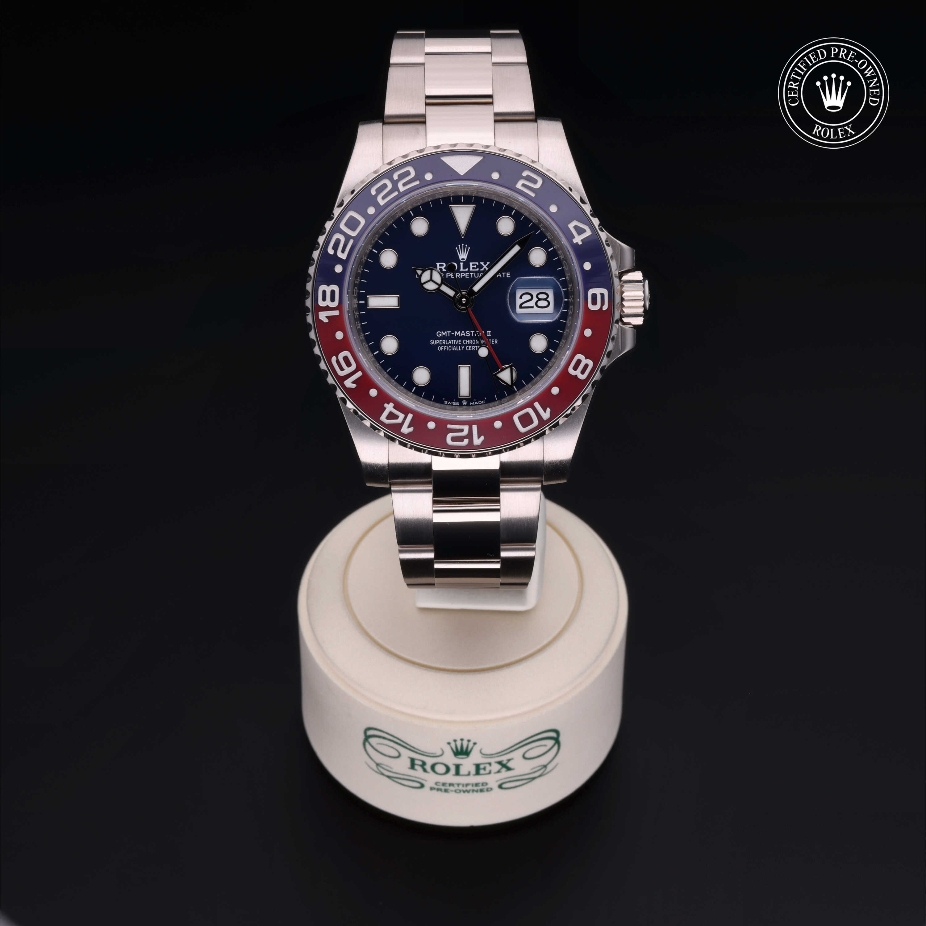 Rolex GMT-Master II in Gold 18 Carat White M126719BLRO-0003 at Kirk Jewelers