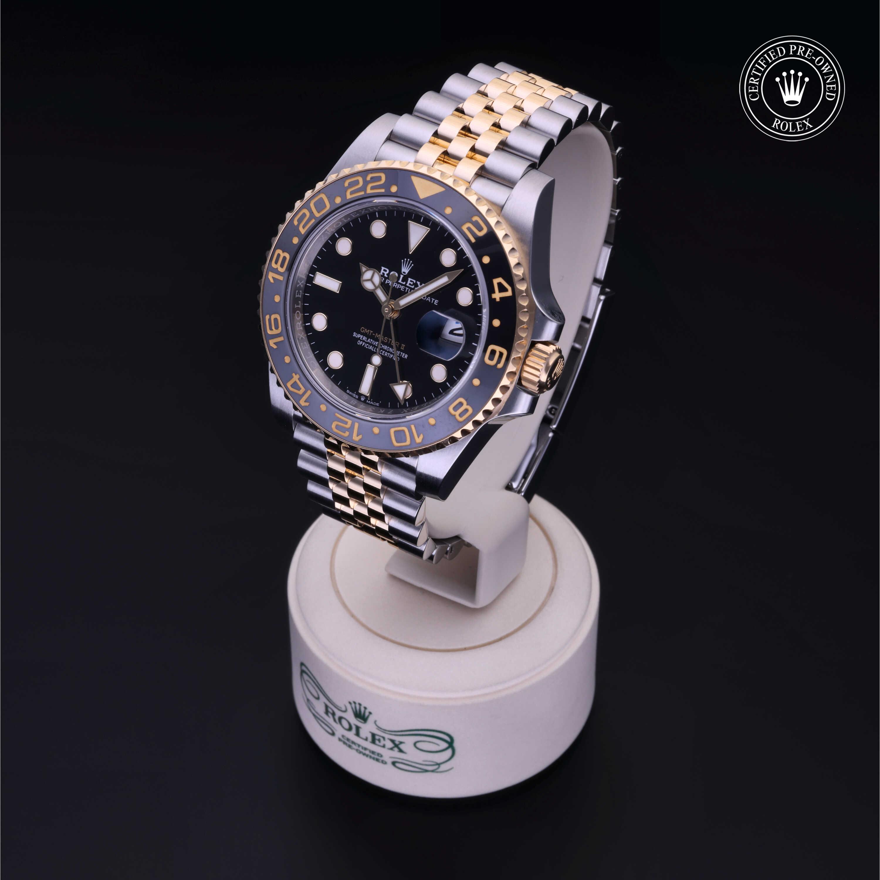 Rolex GMT-Master II in Rolesor 18 Carat Yellow M126713GRNR-0001 at Kirk Jewelers