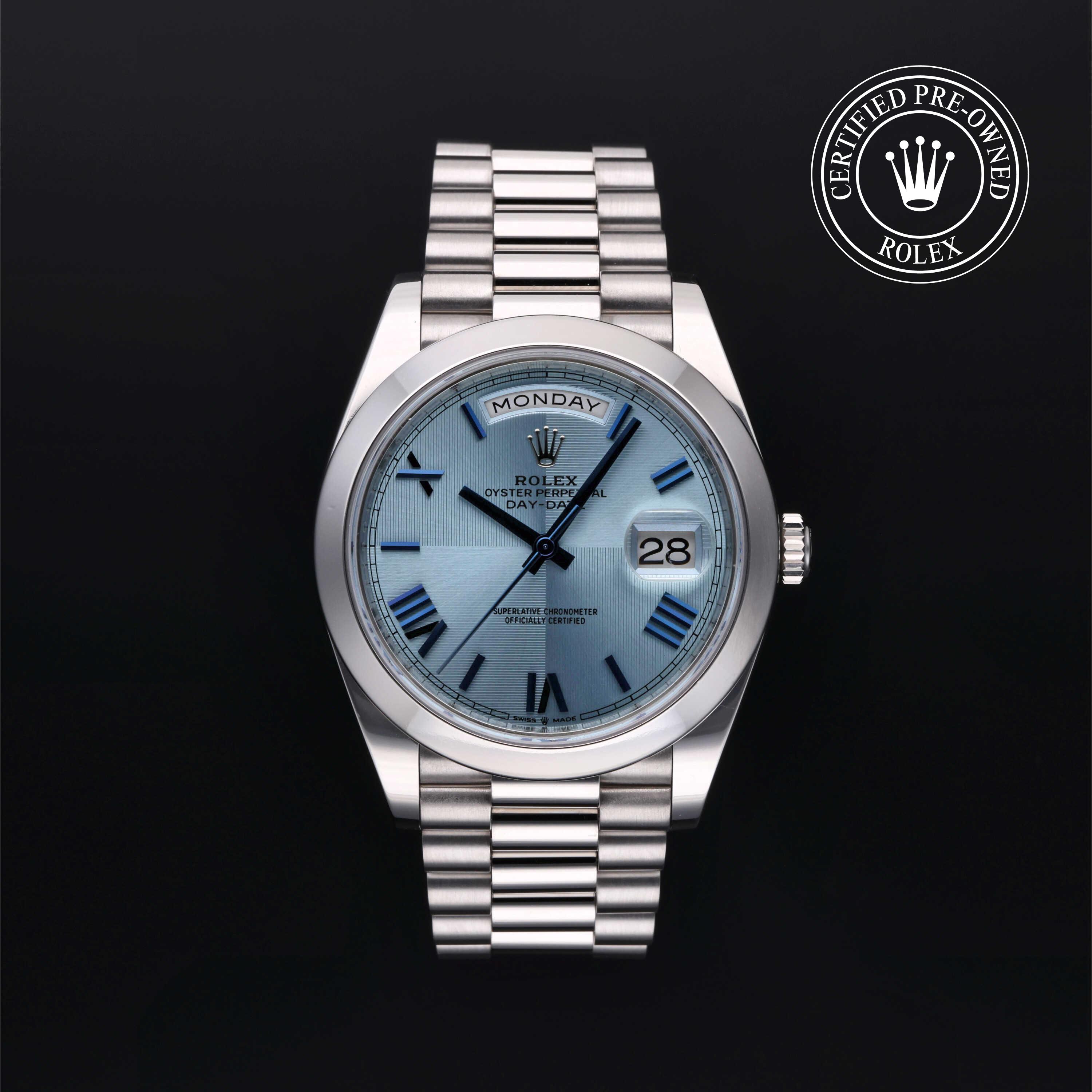 Rolex Day-Date in Platinum M228206-0001 at Kirk Jewelers