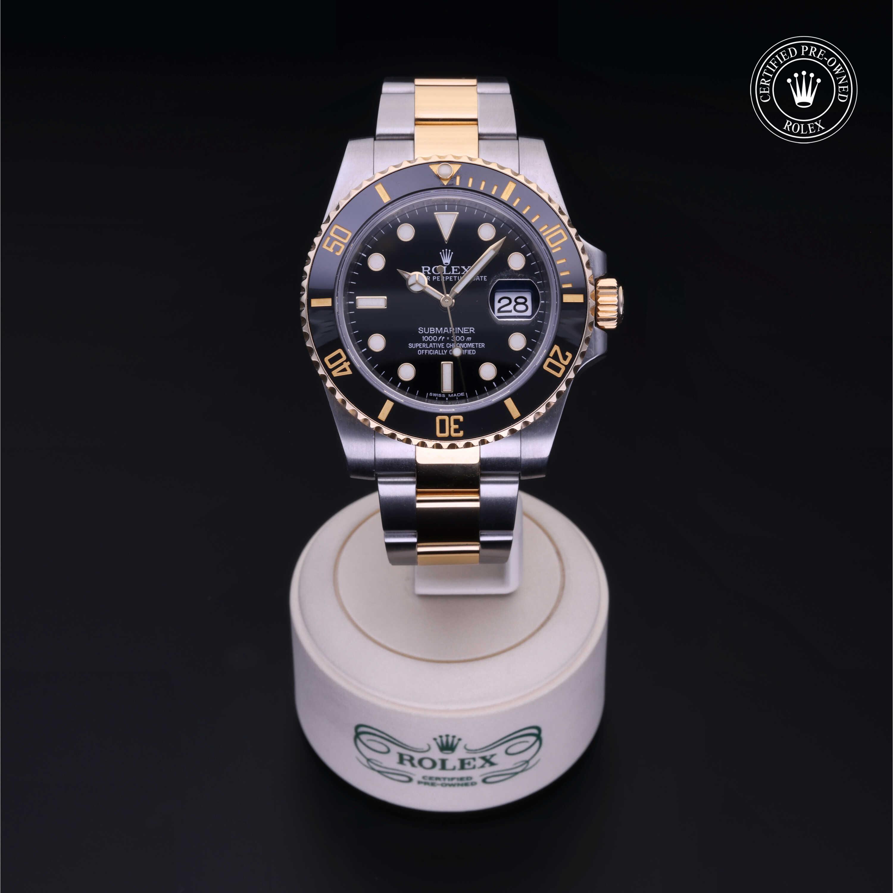 Rolex Submariner in Rolesor 18 Carat Yellow M116613LN-0001 at Kirk Jewelers
