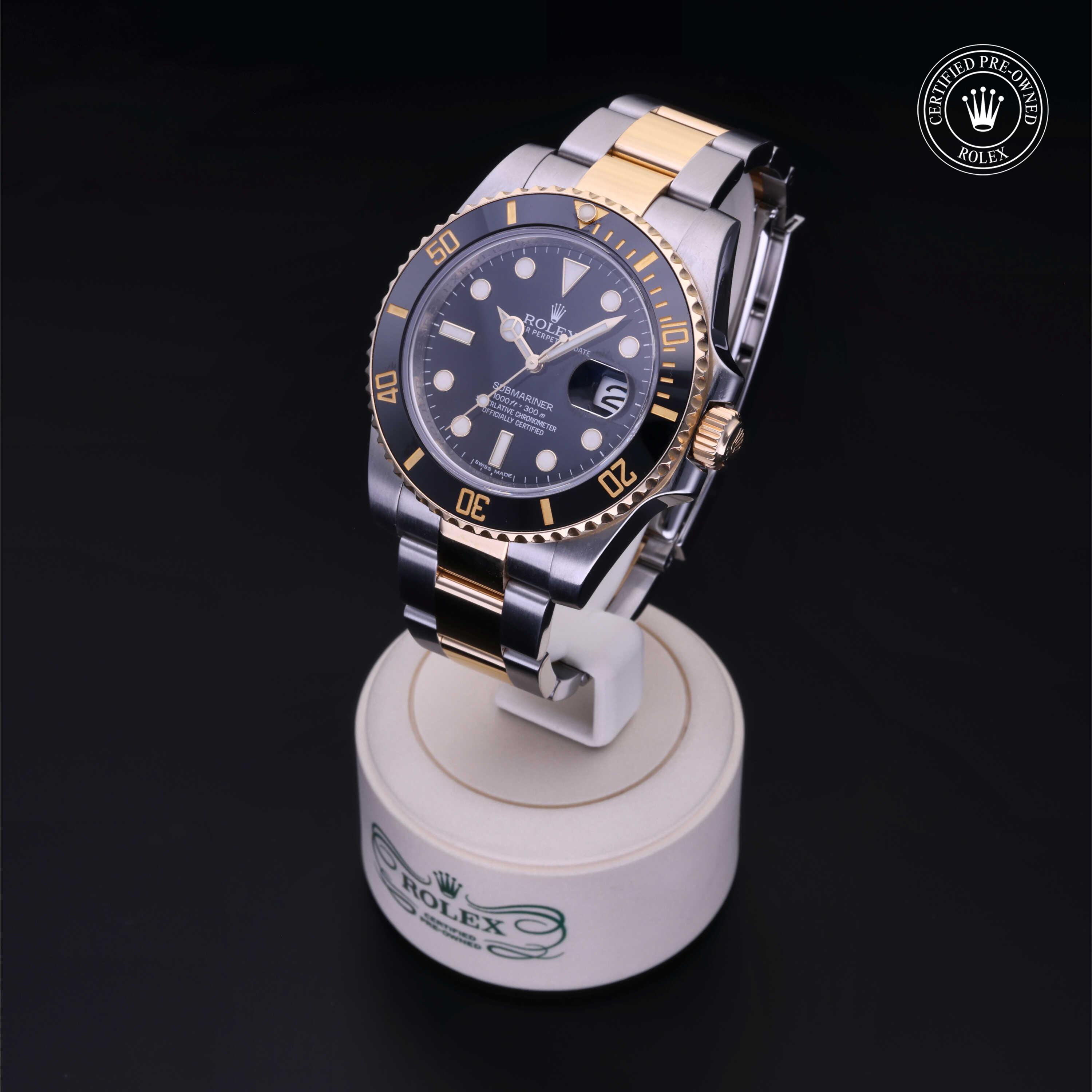 Rolex Submariner in Rolesor 18 Carat Yellow M116613LN-0001 at Kirk Jewelers