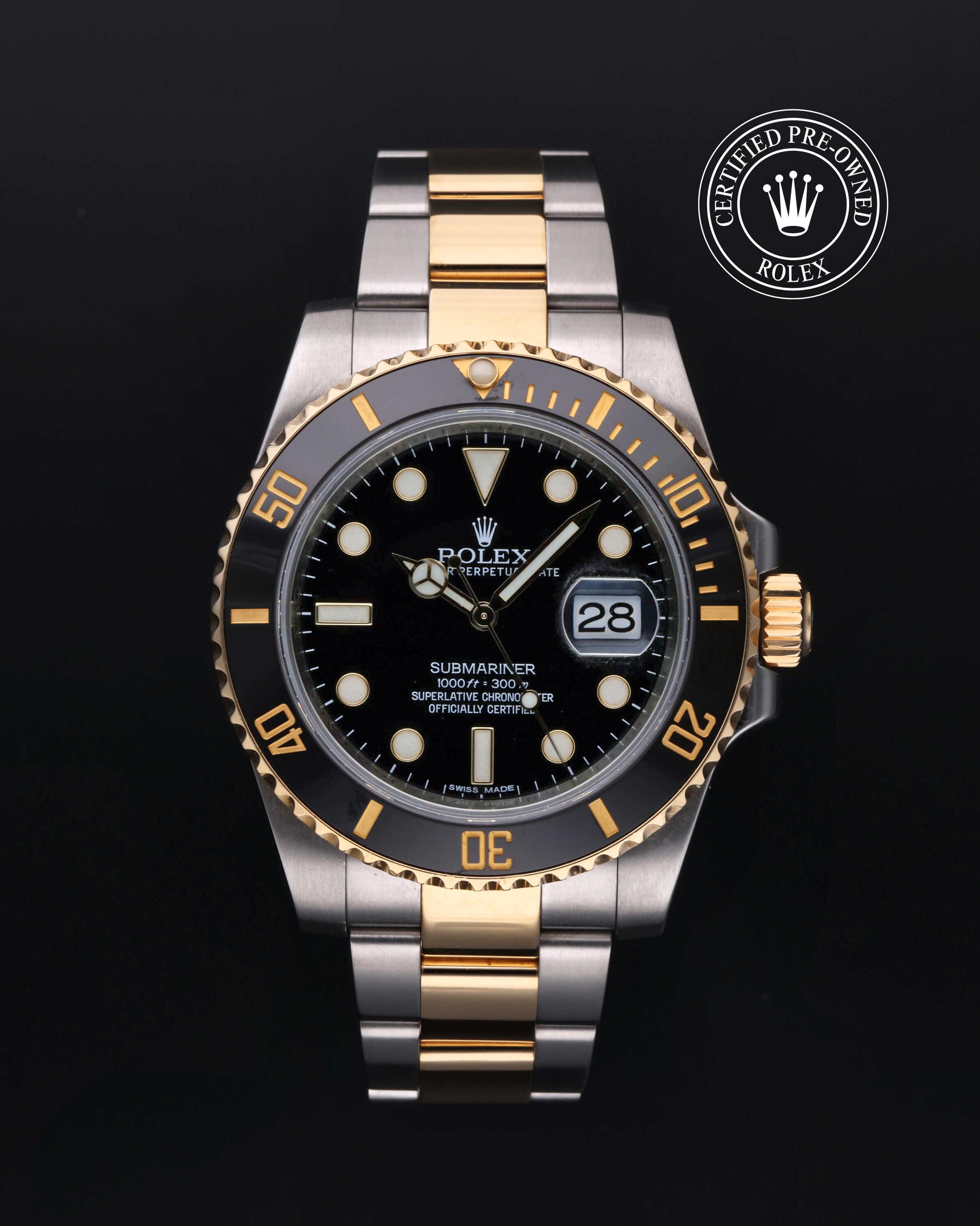 Rolex Submariner in Rolesor 18 Carat Yellow M116613LN-0001 at Kirk Jewelers
