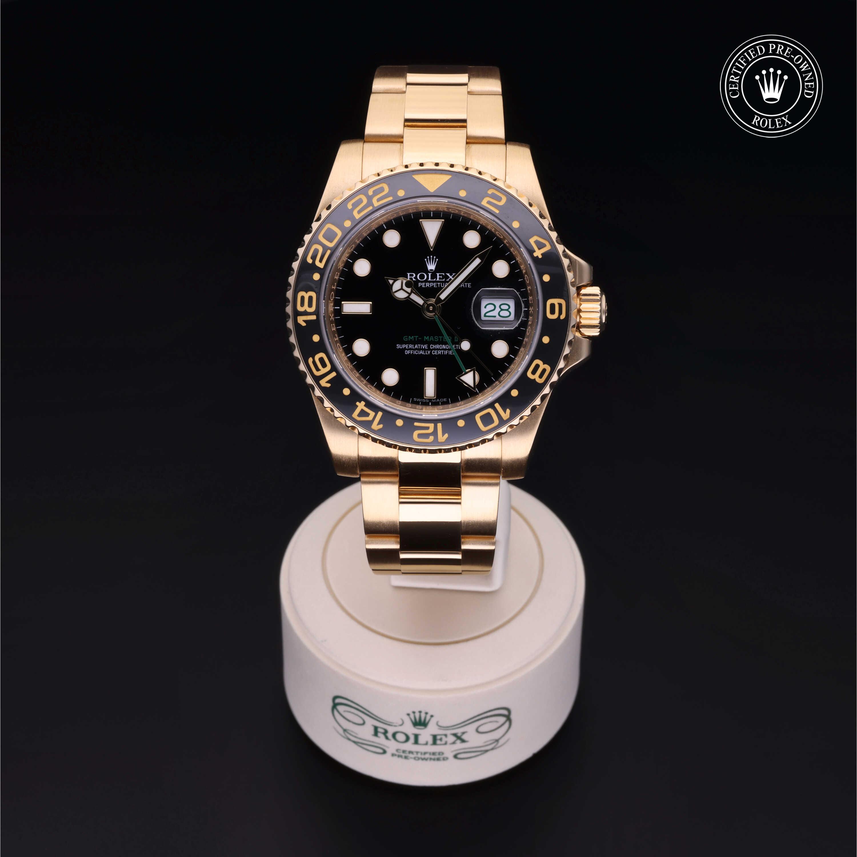 Rolex GMT-Master II in Gold 18 Carat Yellow M116718LN-0001 at Kirk Jewelers
