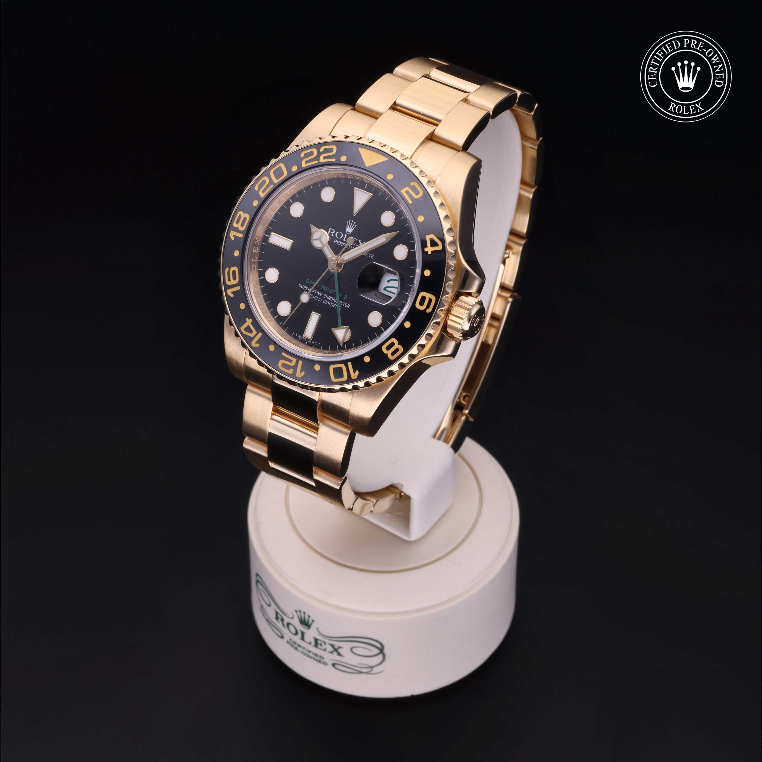 Rolex GMT-Master II in Gold 18 Carat Yellow M116718LN-0001 at Kirk Jewelers