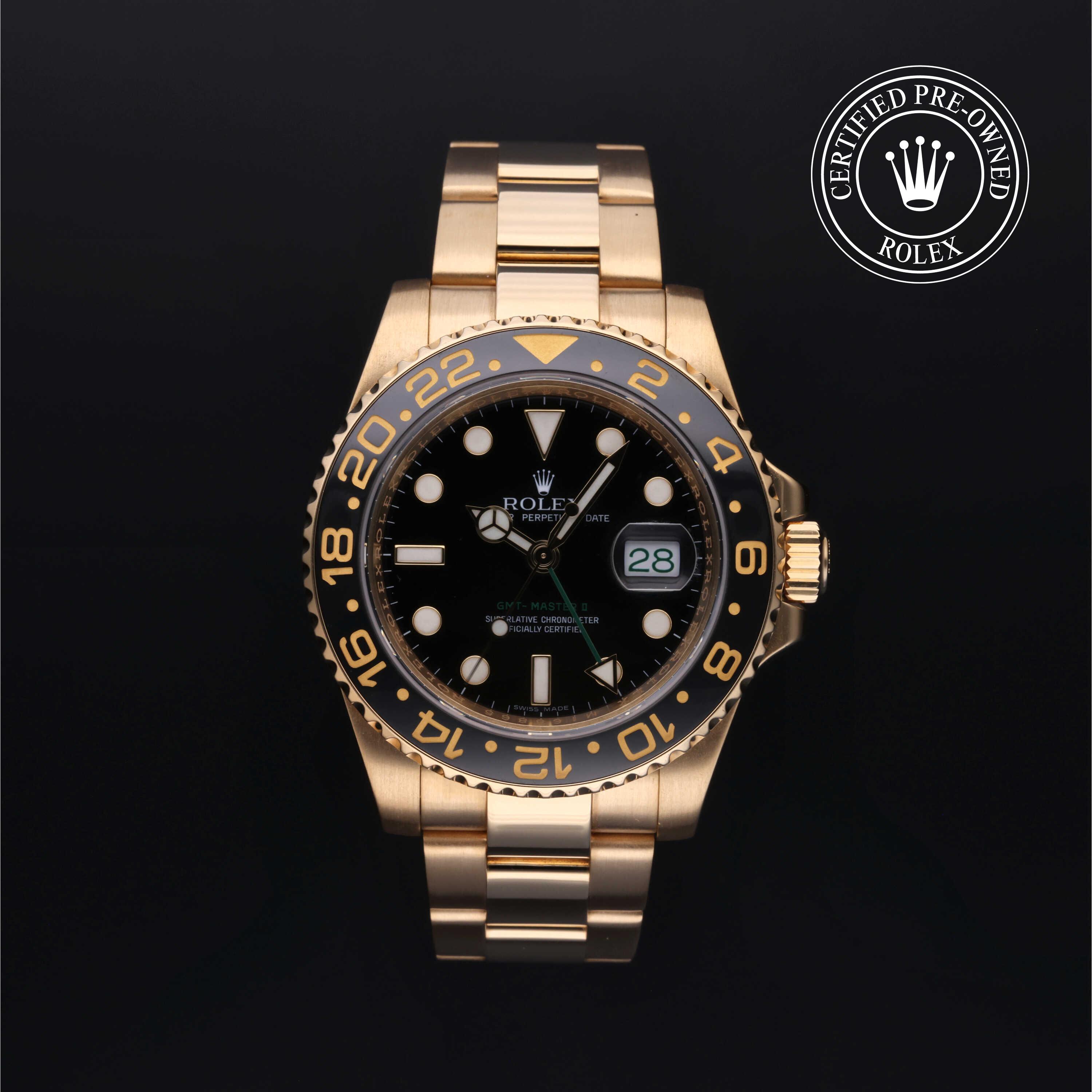 Rolex GMT-Master II in Gold 18 Carat Yellow M116718LN-0001 at Kirk Jewelers