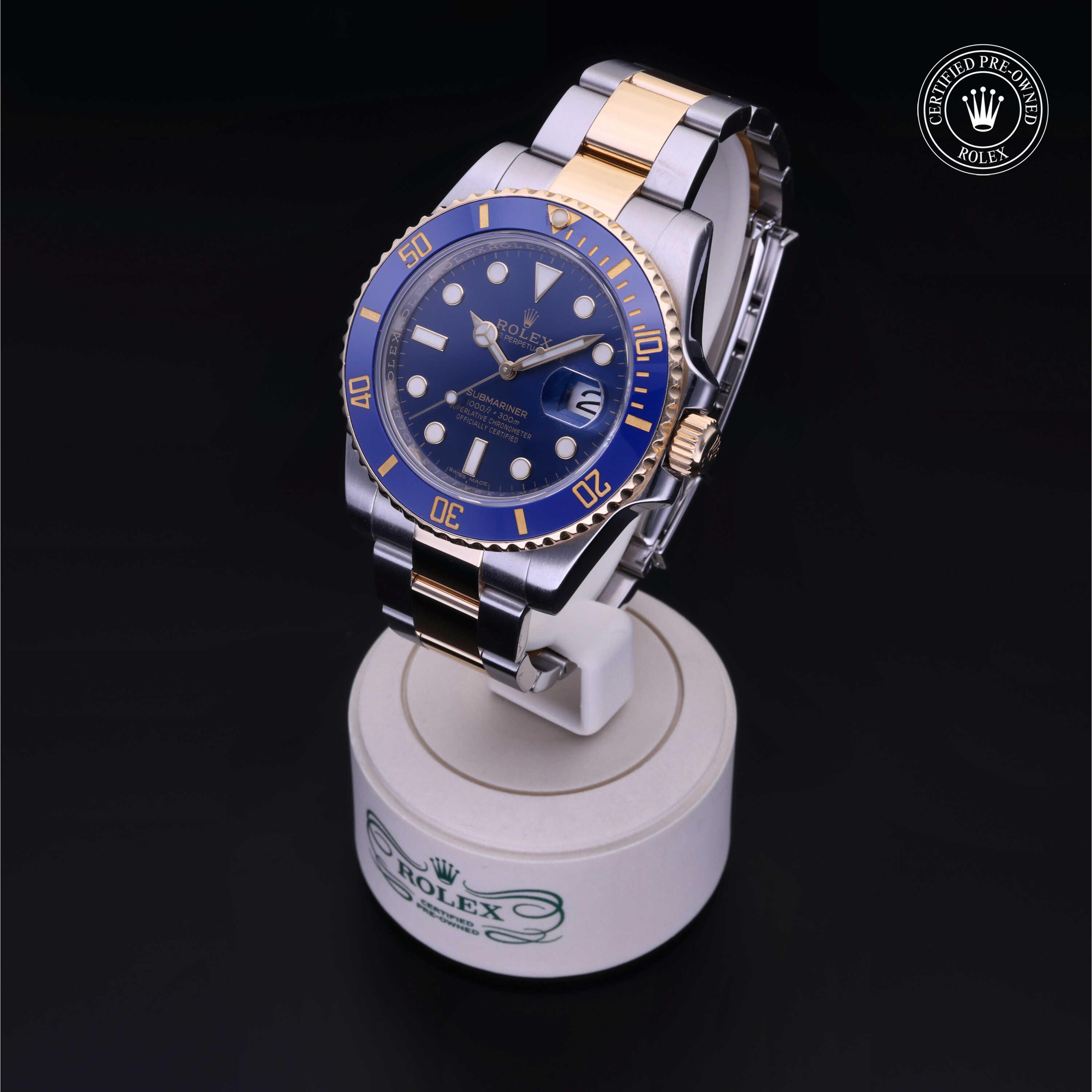 Rolex Submariner in Rolesor 18 Carat Yellow M116613LB-0005 at Kirk Jewelers