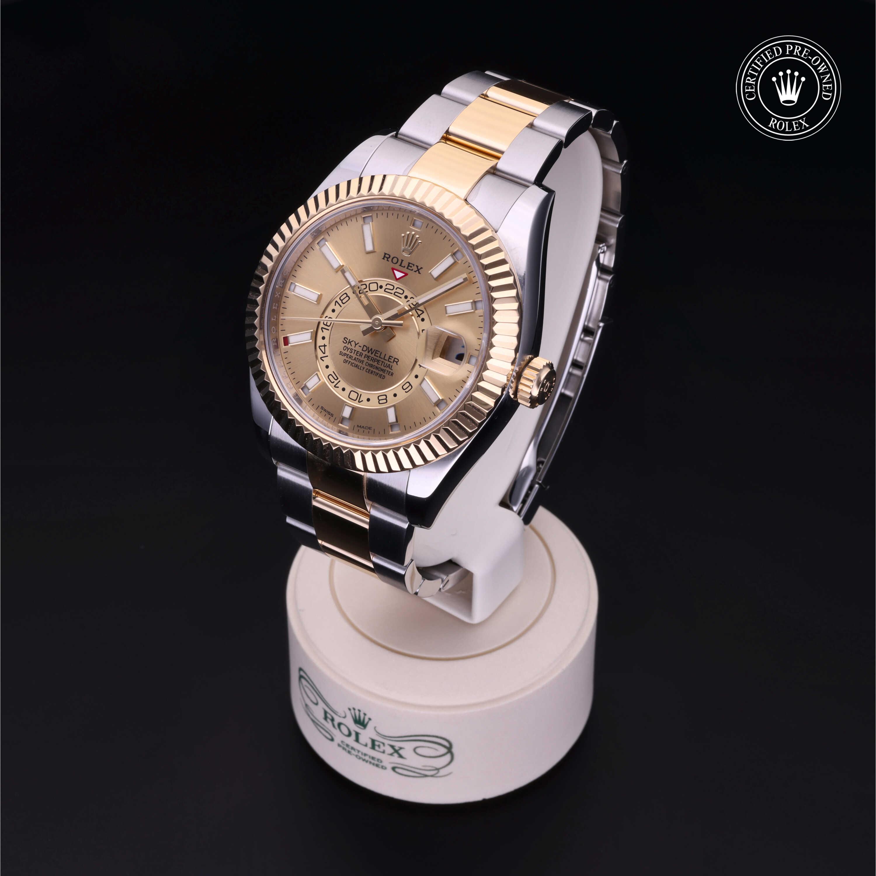 Rolex Sky-Dweller in Rolesor 18 Carat Yellow M326933-0001 at Kirk Jewelers