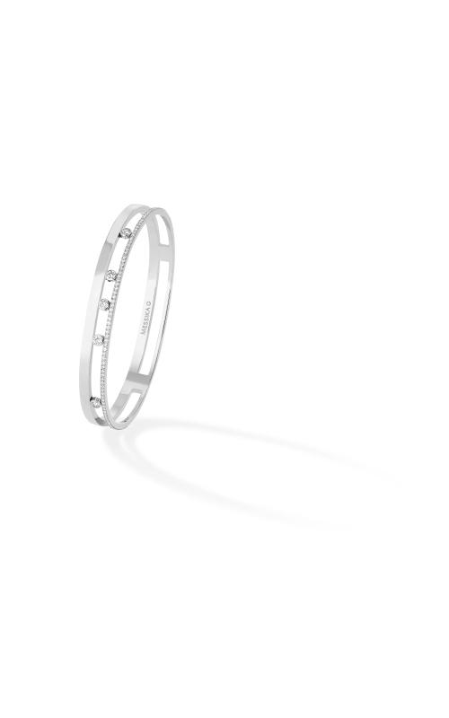 Messika Move Romane White Gold Diamond Bangle Bracelet
