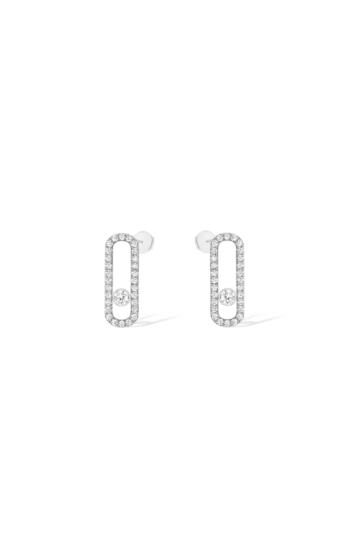 Messika Move Uno Pavé-set White Gold Diamond Earrings